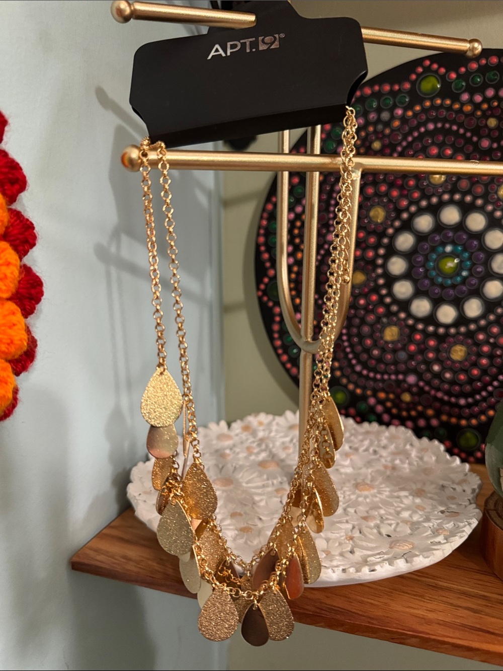 Apt. 9 Gold Teardrop Layered Chain Necklace
